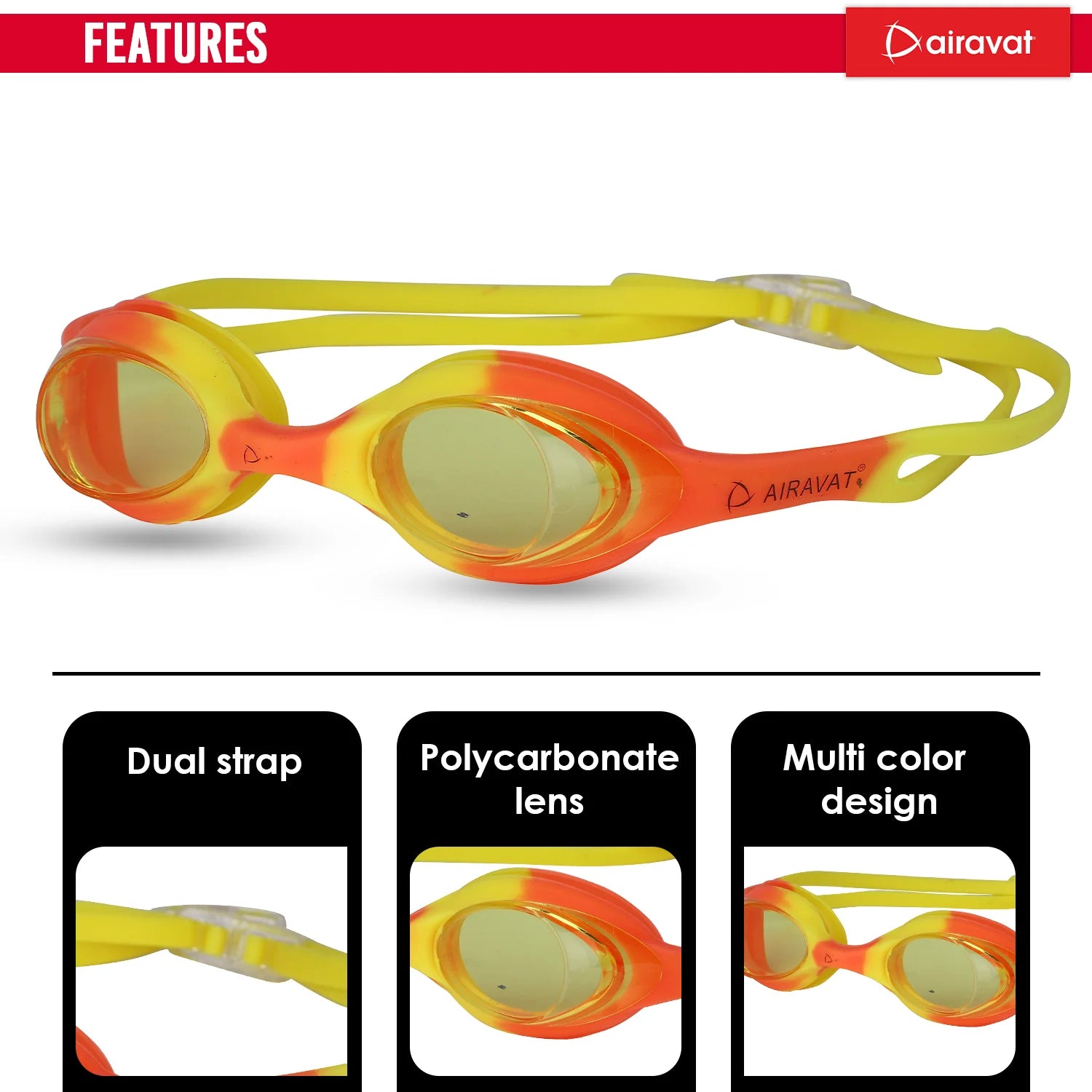 Airavat 1001 Swim Goggles – Clear Vision & Comfortable Fit