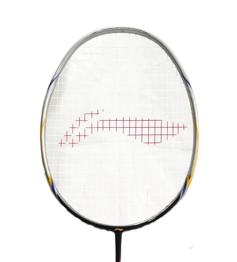 Li-Ning SS 98X badminton racket close-up view of string bed and frame detail