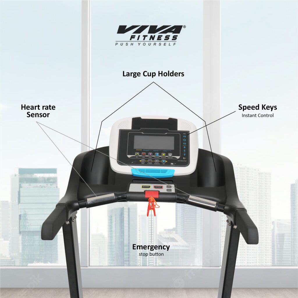 Viva Motorised T-430 Treadmill for Home Cardio & Running Workouts-3
