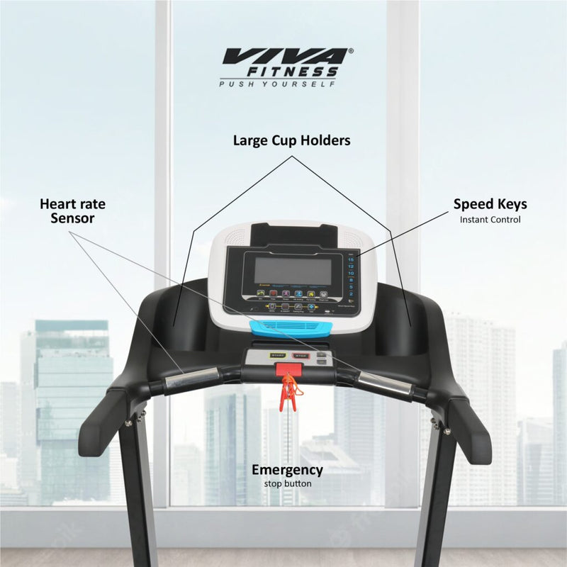 Viva Motorised T-430 Treadmill for Home Cardio & Running Workouts-3