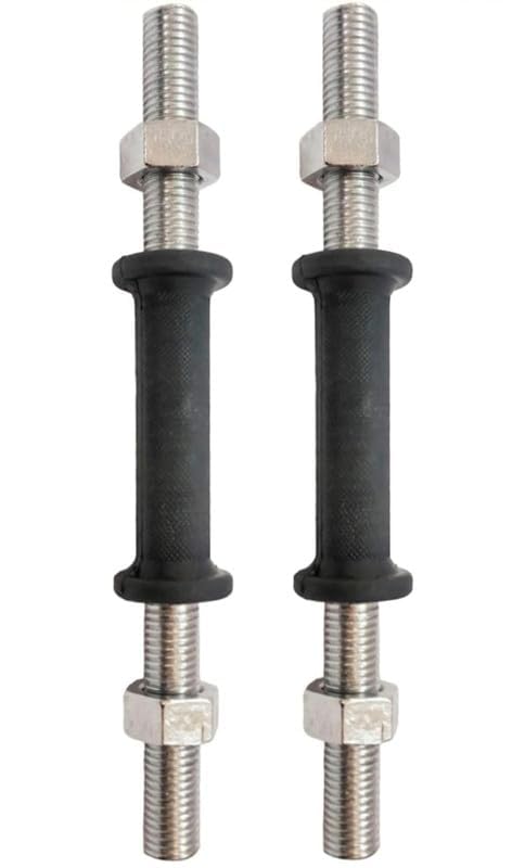Mikado 14 Inch Rubber Grip Dumbbell Rod for Strength Training