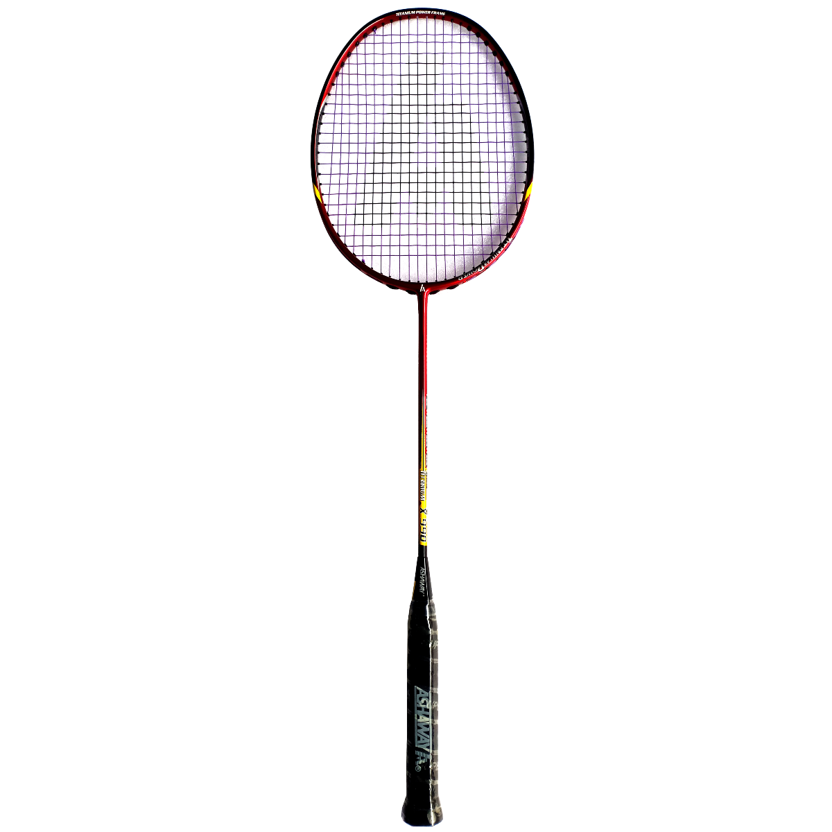 Ashaway Titanium X 990 badminton racket front view for durable build and balanced all-round performance