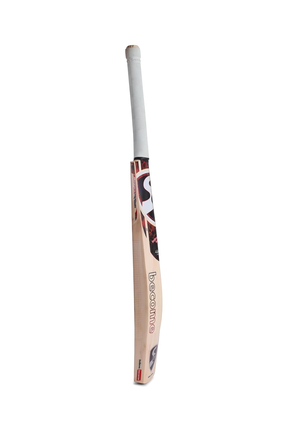 Junior-sized SG cricket bat with balanced pickup for better batting control and confidence