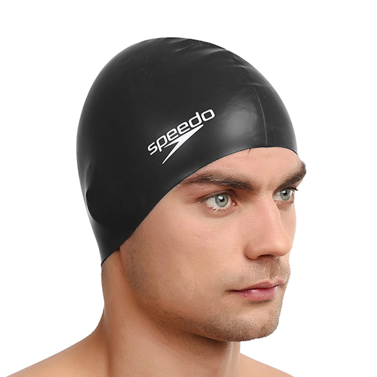 Speedo Plain Flat Silicone Swimming Cap-1