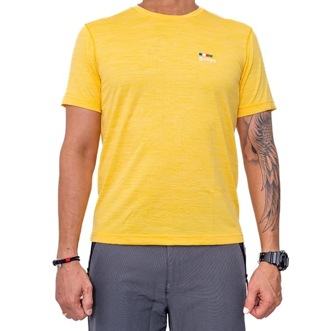 Gokyo Comrade Yellow Running T-Shirt for Performance and Comfort-1