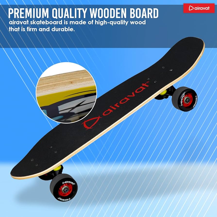 Airavat 7816 Wooden Skate Board – Durable & Smooth Ride
