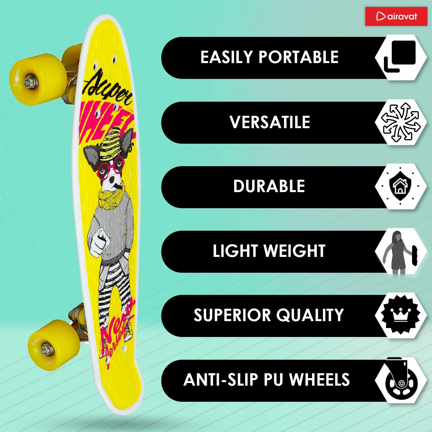 Airavat 7811 Skate Board – Durable & Smooth Ride-3