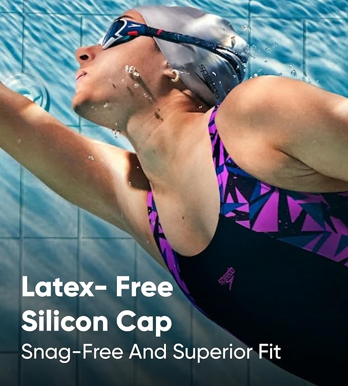 Speedo Plain Flat Silicone Swimming Cap-6