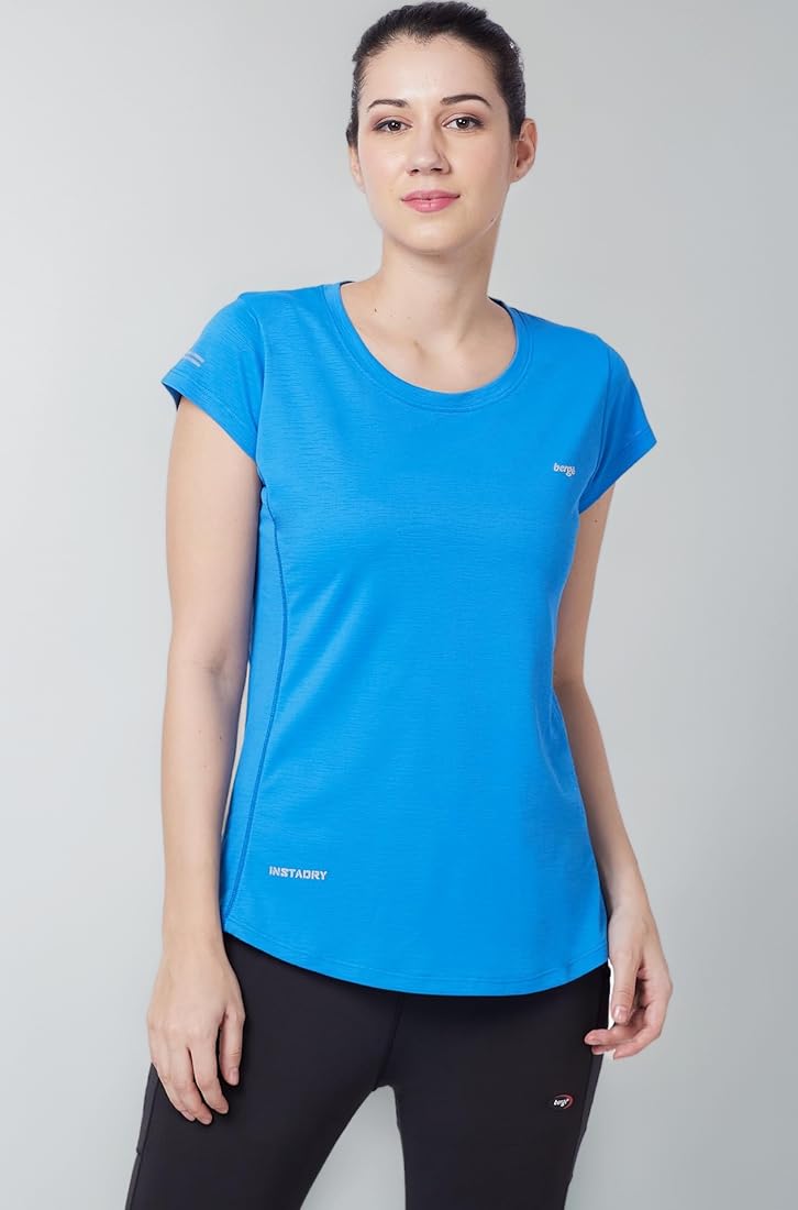 Lentus Snowfall LYC Women T-Shirt for Gym, Yoga & Casual Wear-2