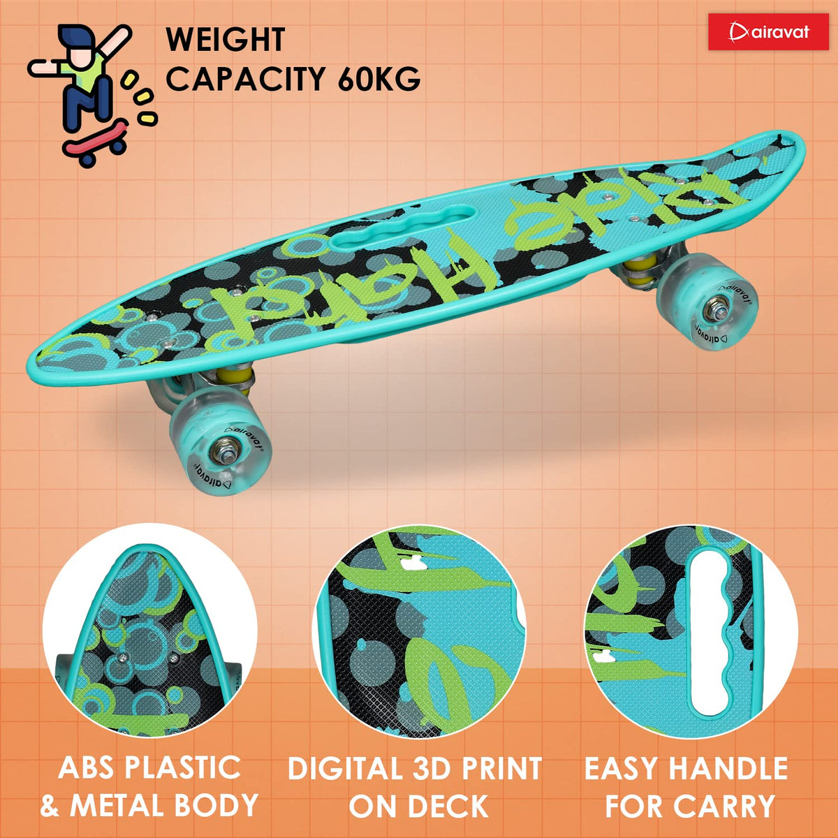 Airavat Skateboard with Handle 7813-6