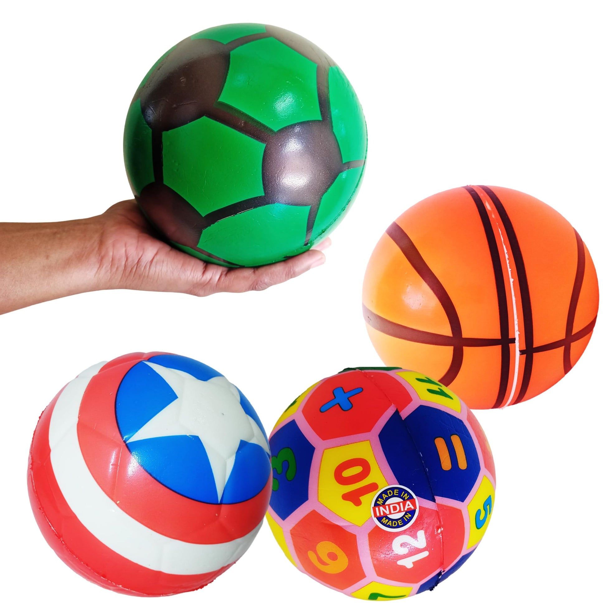 Vixen Primary Playing Squeeze Ball 80mm for Hand Grip & Stress Relief-4