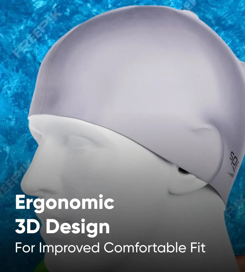 Speedo Moulded Silicone Swimming Cap-4