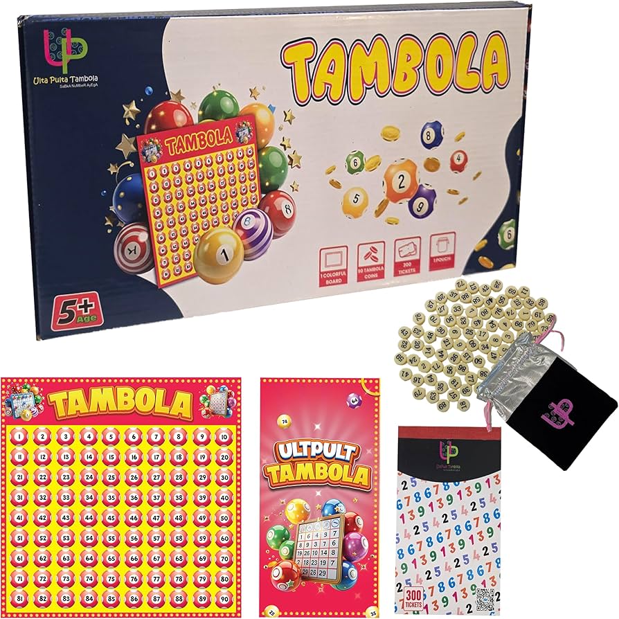 Vixen 567 Foldable Tambola Game with Coins