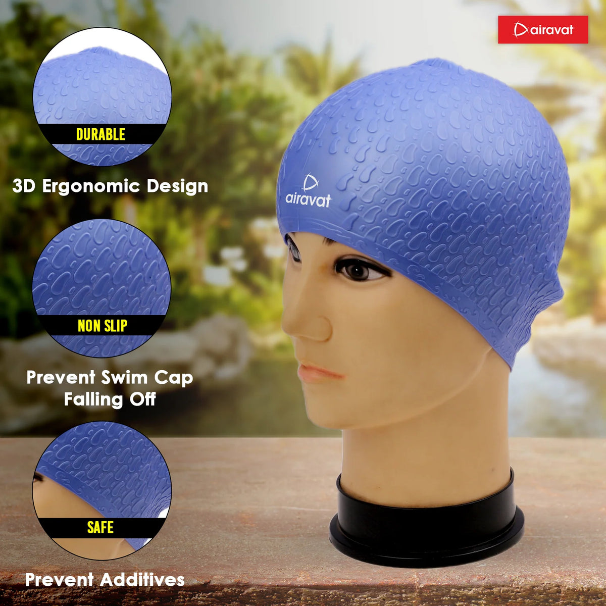 Airavat Bubble Swimming Cap-2