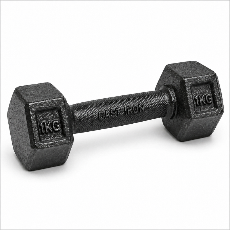 Cast Iron Hex Weight Training Gym Dumbbell-1