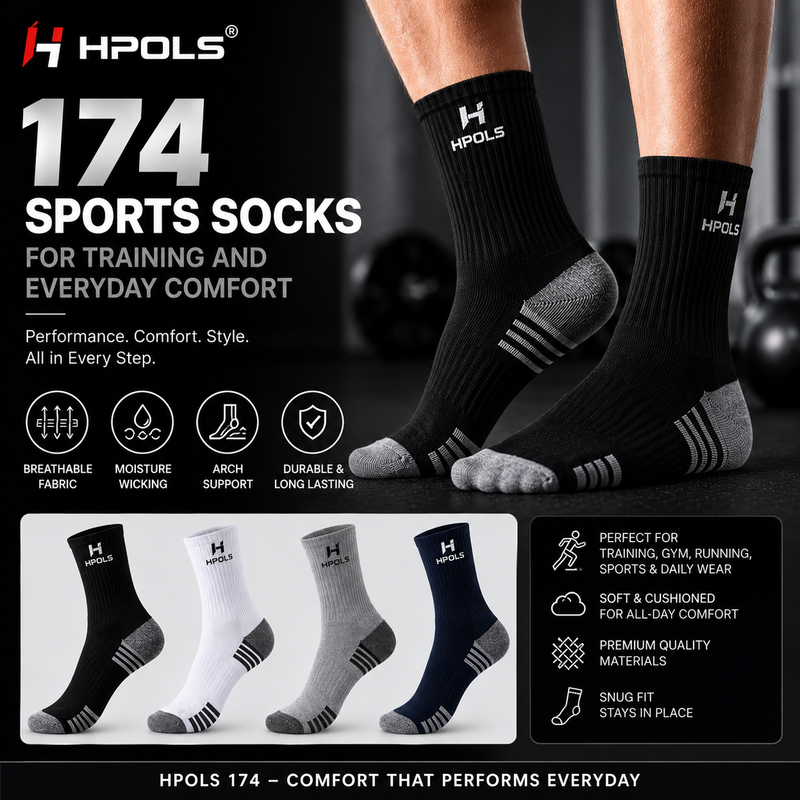 HPOLS 174 Sports Socks for Training and Everyday Comfort-3