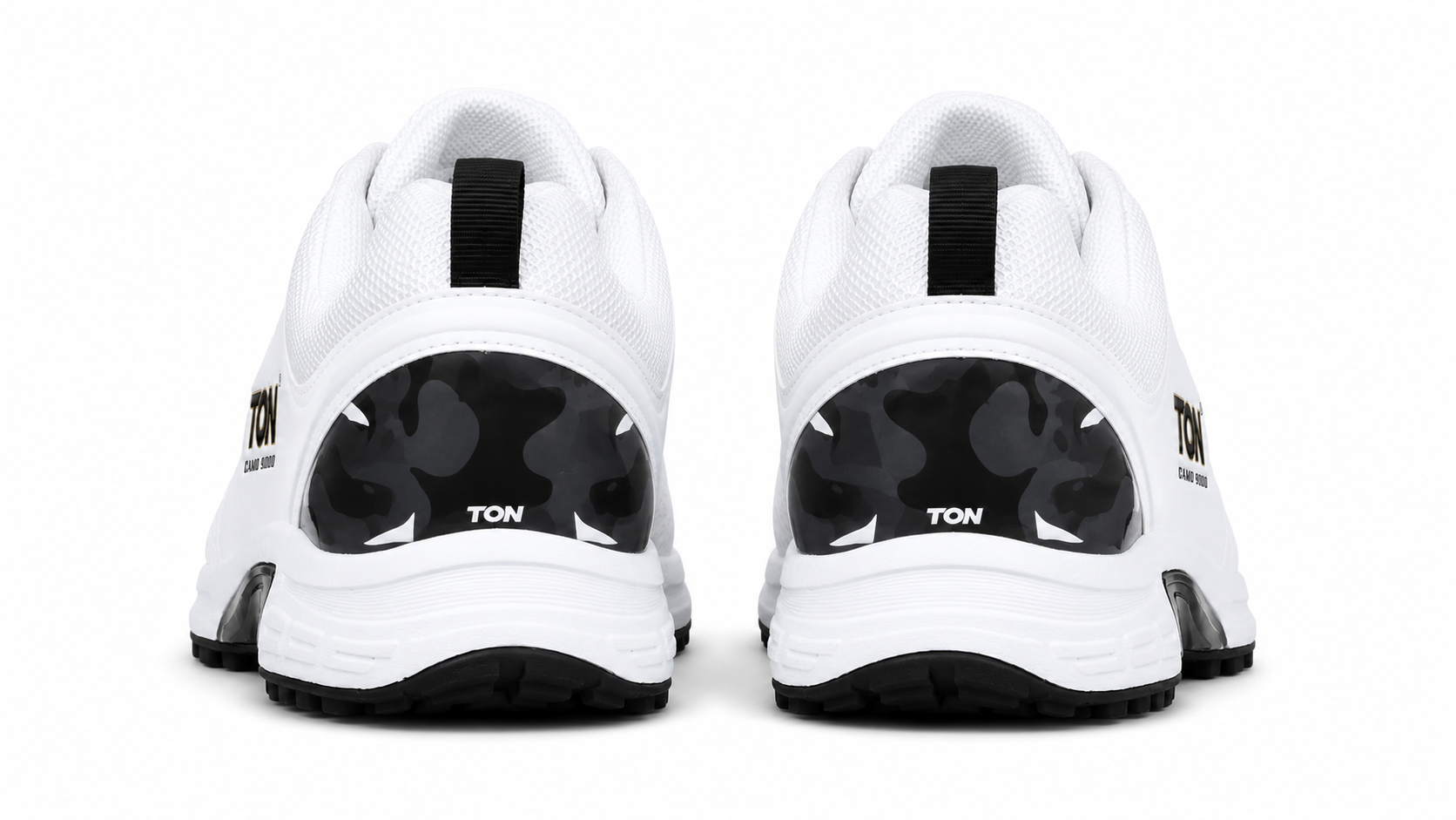 SS Ton Camo Black/White Cricket Shoes