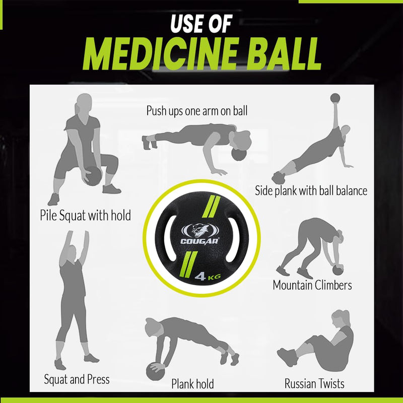Cougar Rubber Medicine Ball MBR-010D 5kg – Durable Training Ball-3