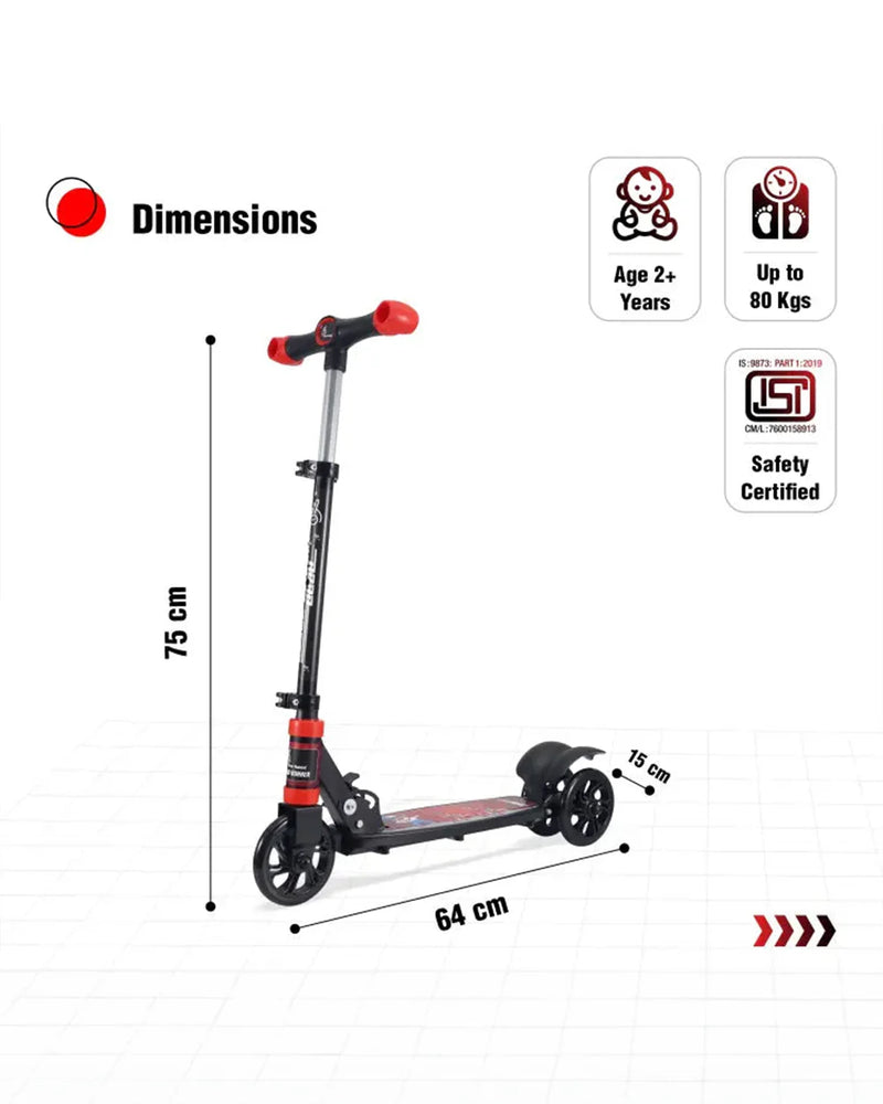 Rabbit Road Runner Drift Red Black Scooter – Stylish & Durable Ride-4