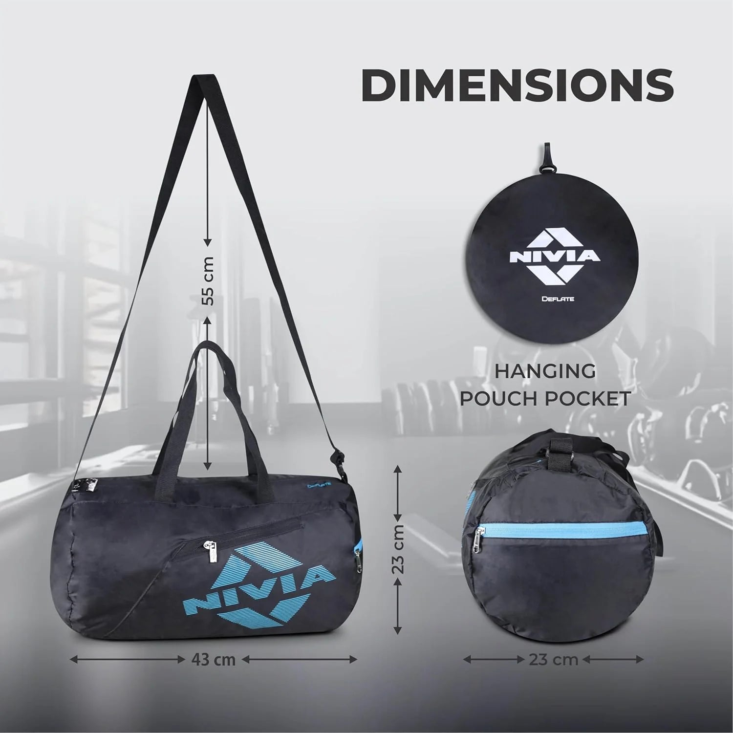 Nivia Deflate 2.0 Duffle Kitbag – Durable & Spacious Sports Bag-3