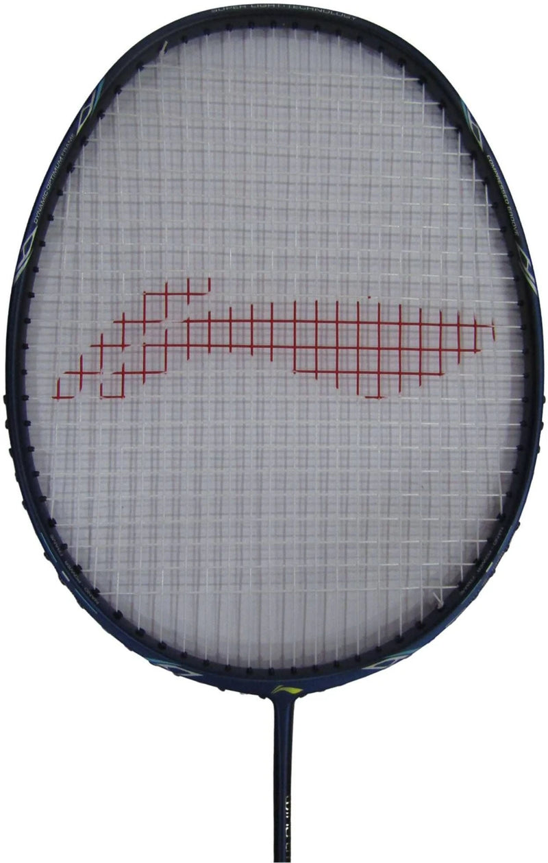 Close-up of Li-Ning Wind Lite 800 II badminton racket frame featuring lightweight carbon construction for power and control