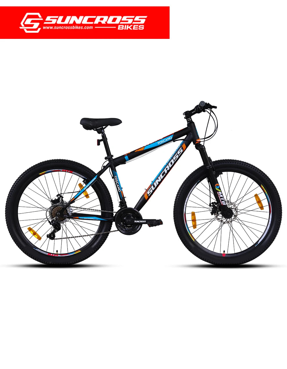 SC Toscano 27.5 Multi-Speed Mountain Bike Blue Silver-1
