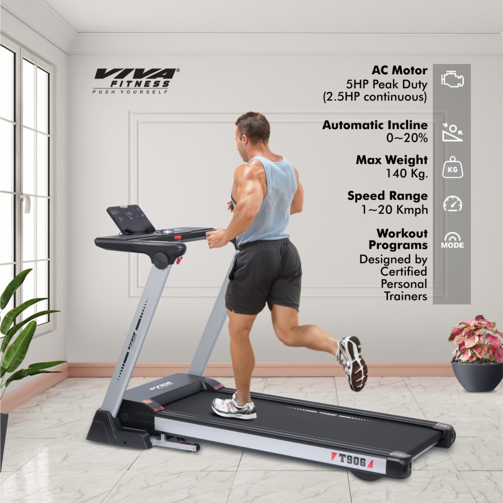 Viva T-906 Treadmill for Home Cardio & Fitness Training