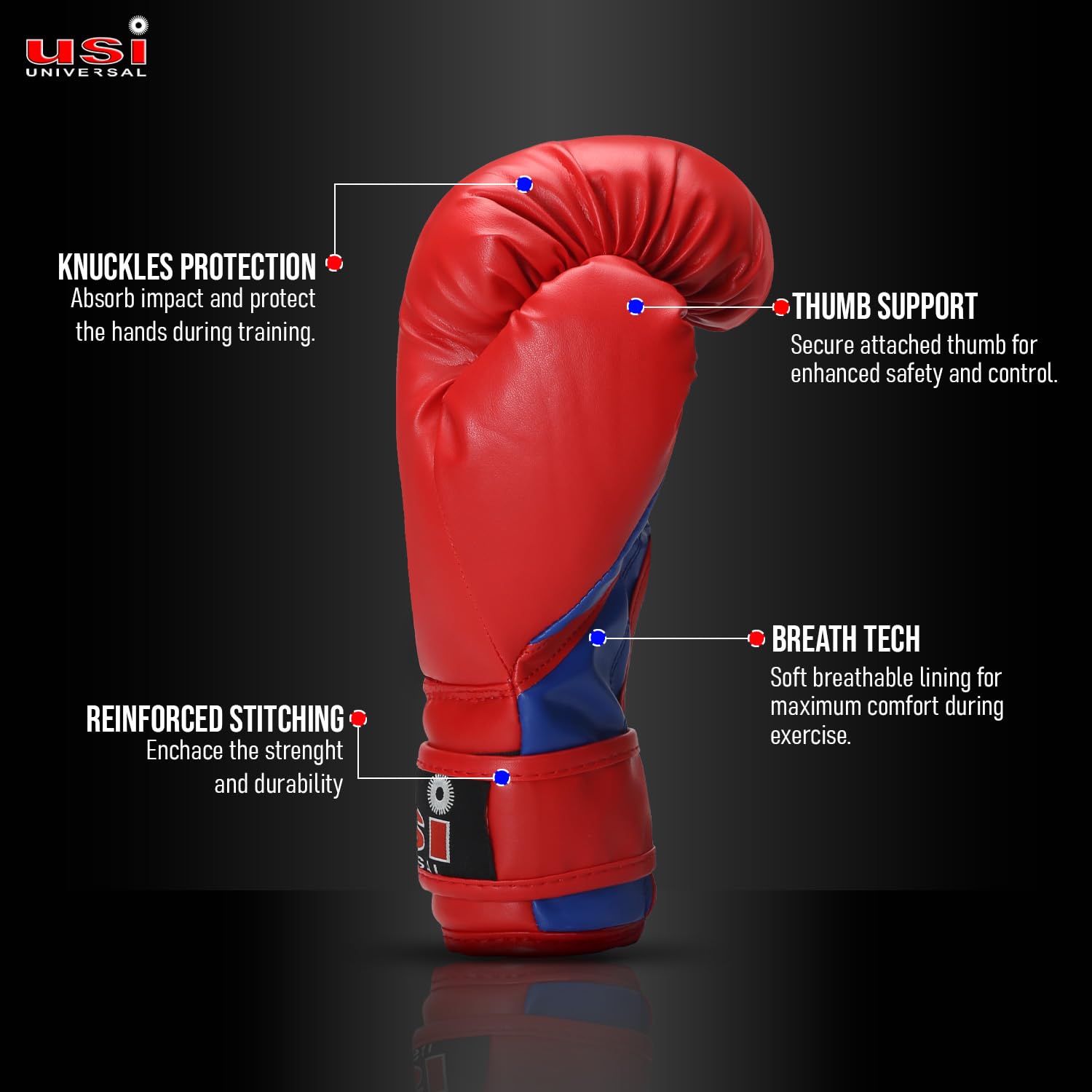 USI Bouncer 612BV Junior Boxing Gloves-5