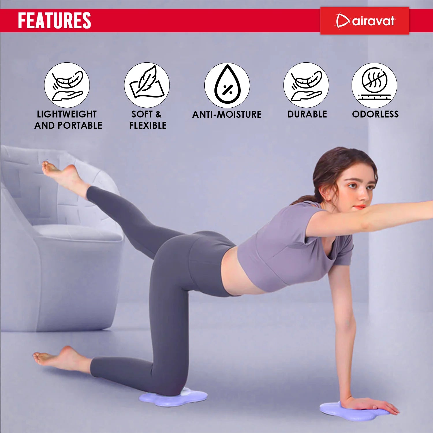 Airavat Yoga Knee Support Pad-4