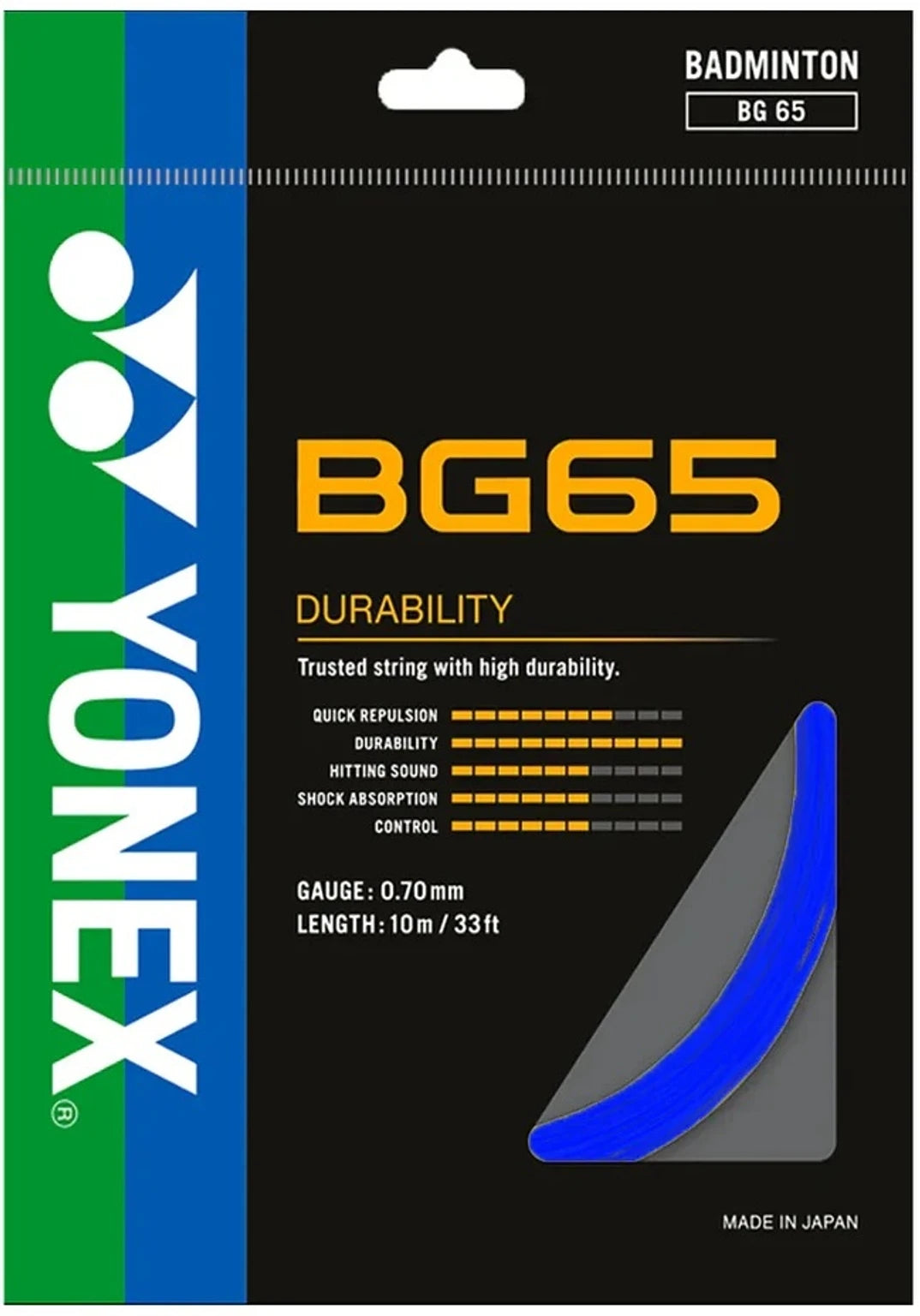 Yonex BG-65 badminton string for durable and all-round performance