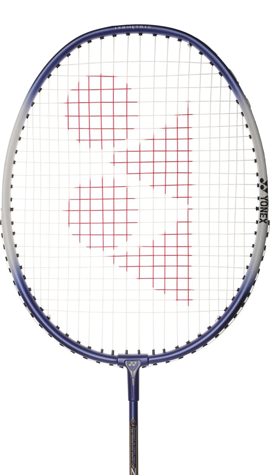 Yonex ZR 100 badminton racket close-up view of string bed and frame detail for reliable control