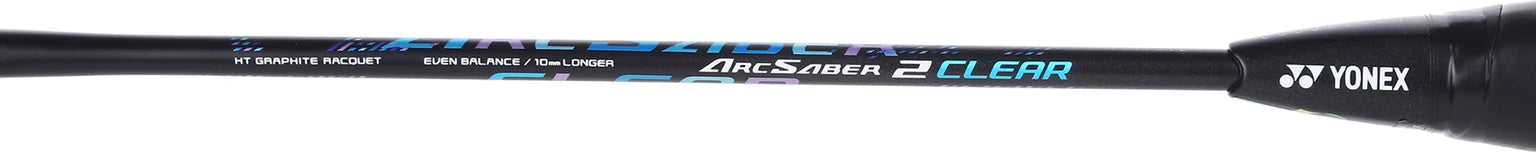 Yonex Arcsaber 2 badminton racket shaft close-up between head and handle for flexible control