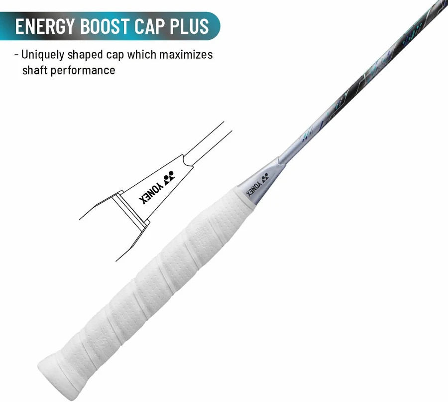 Yonex Astrox 88D Pro badminton racket grip close-up view for firm and stable handling during fast rallies