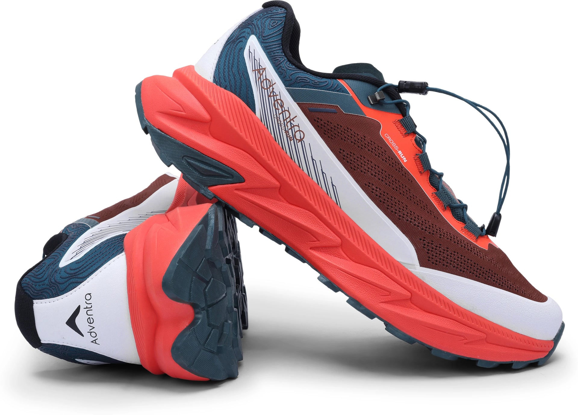 Adventra TR2012 Orange Red Trail Running Shoes for Men