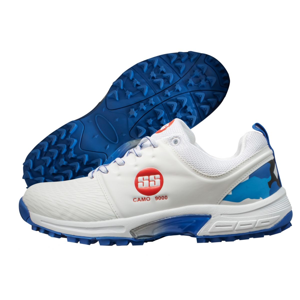 SS camo Blue/White - 6 Cricket Shoes-1