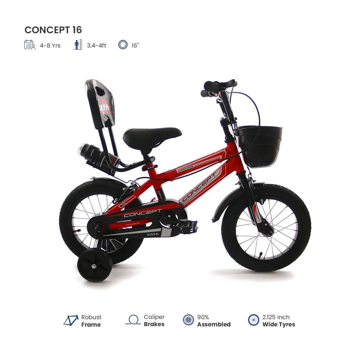 Caya Concept 16 SS Kids Bicycle for Safe & Fun Riding