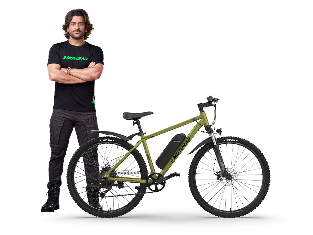 EMotorad TREX+ V3 29 Electric Mountain Bike Olive Fade-1