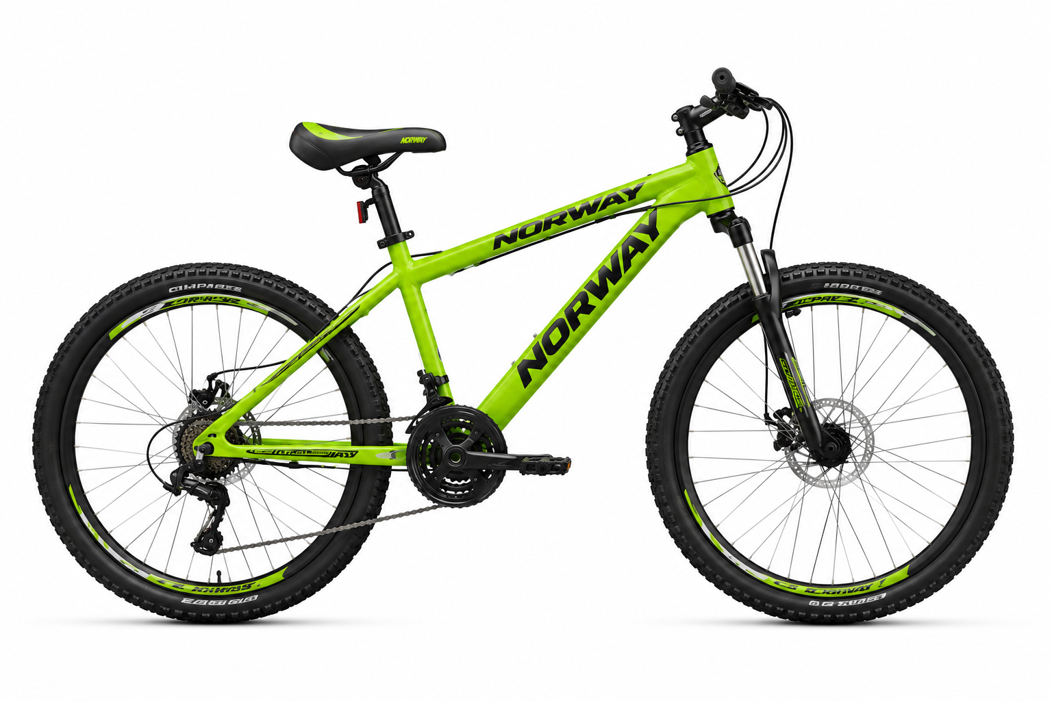 Norway Skyforce 24" Single Speed Green Bike-1