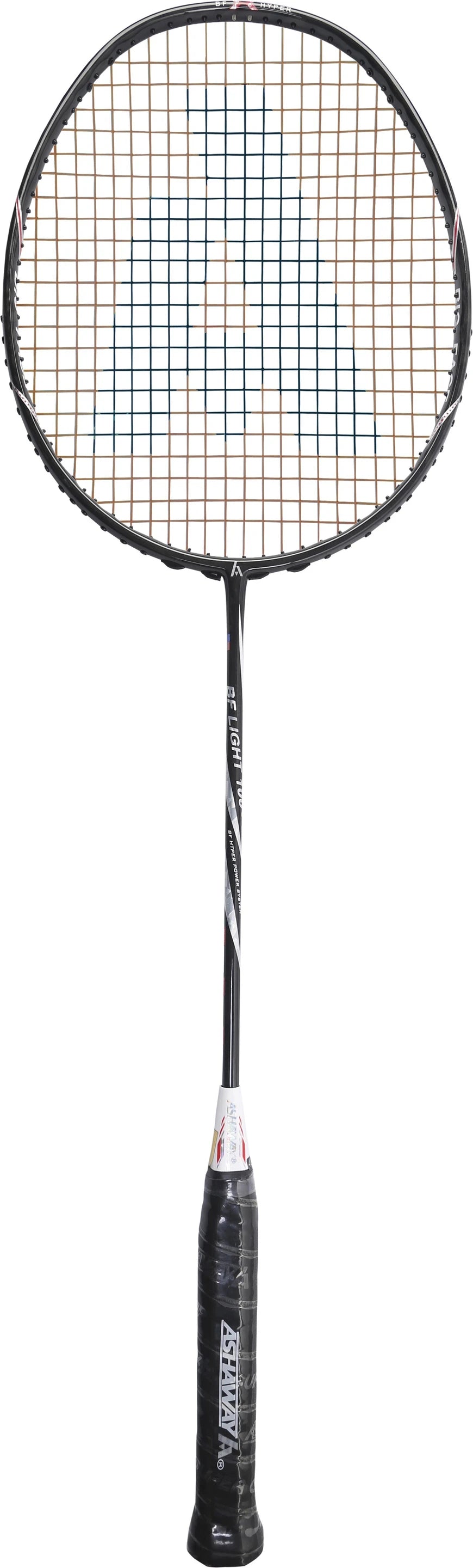 Ashaway BF Light 100 head-heavy badminton racket front view for powerful smashes and attacking gameplay performance