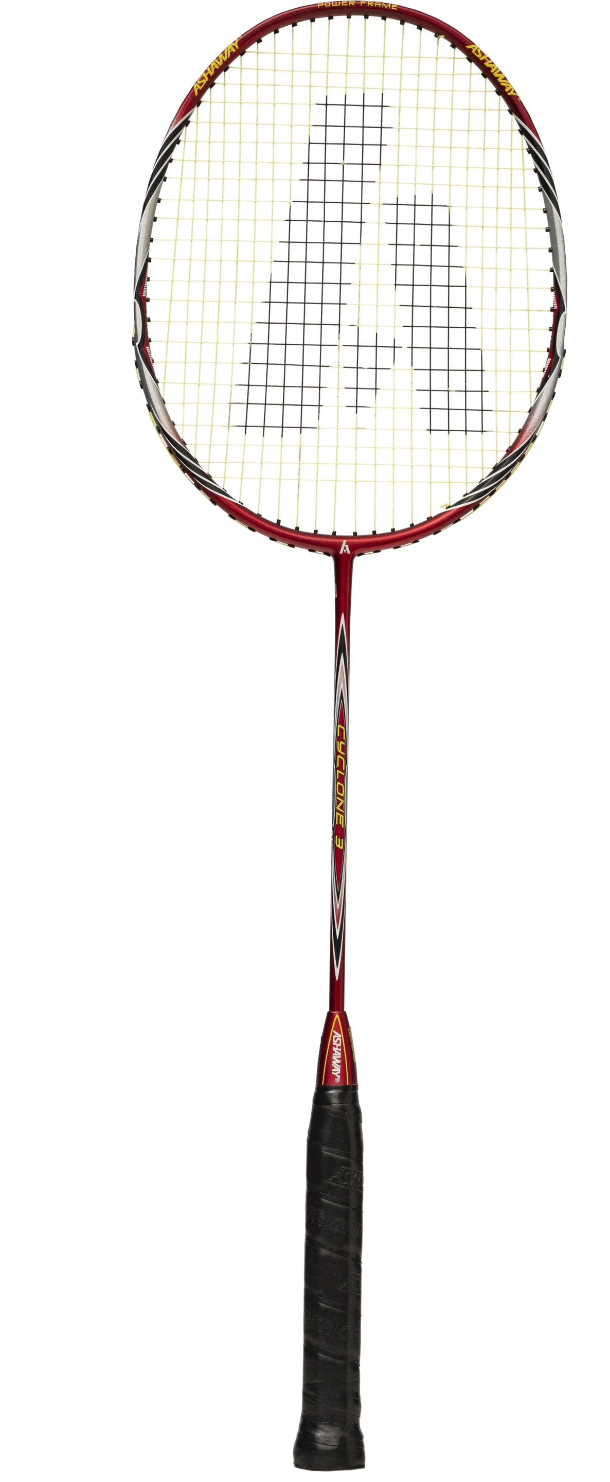 Ashaway Cyclone 3 lightweight badminton racket front view for balanced power and control in fast gameplay
