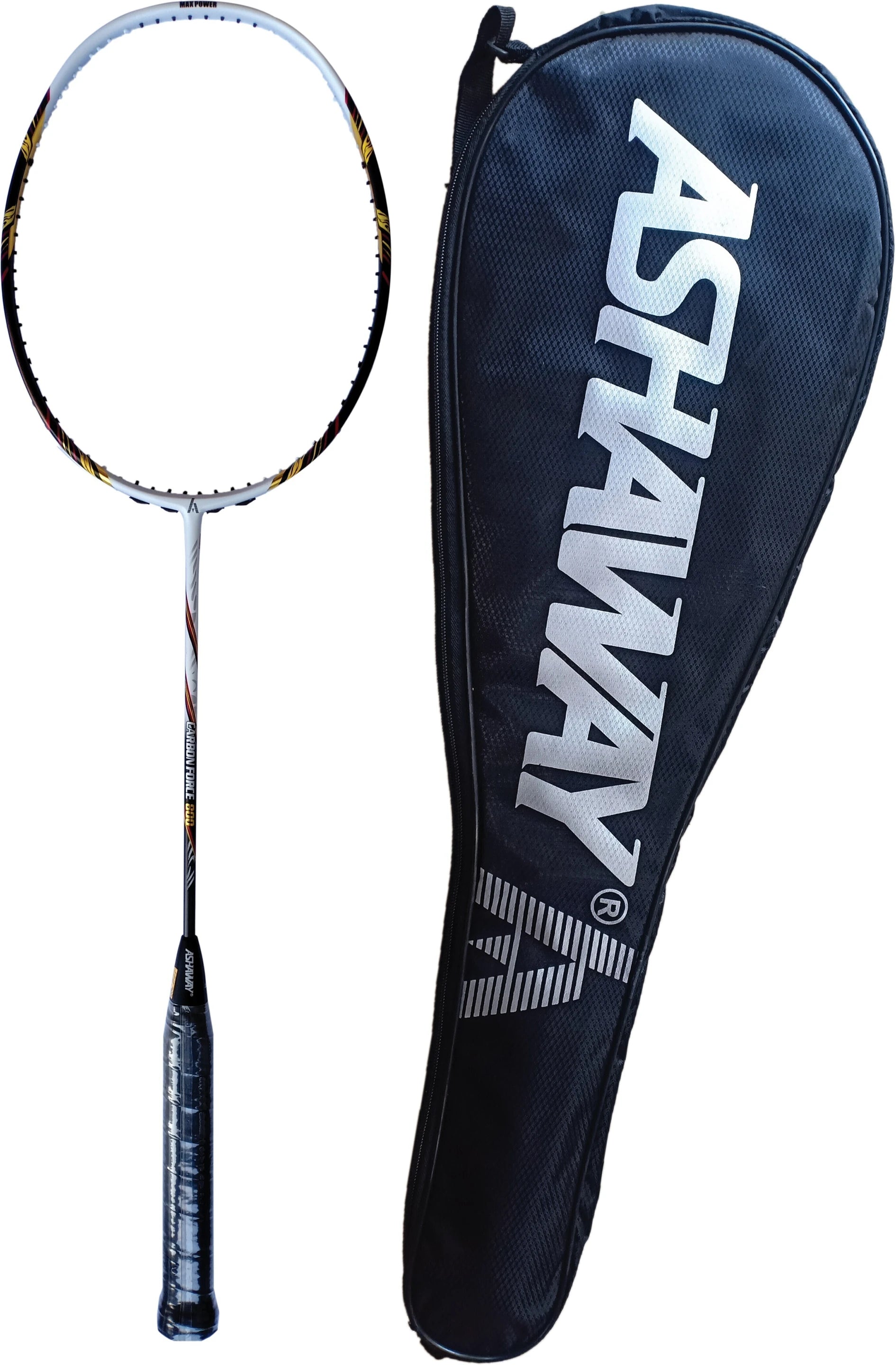 Full view of Ashaway Carbon Force 800 badminton racket suitable for players seeking durability and all-round performance