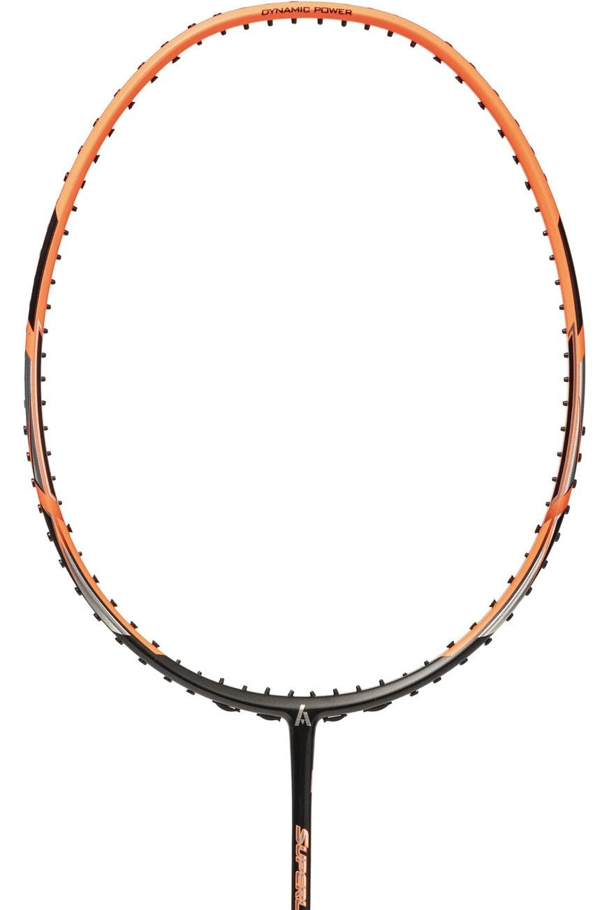 Close-up of Ashaway Super Light Pro 9 badminton racket grip designed for comfortable hold and fast handling