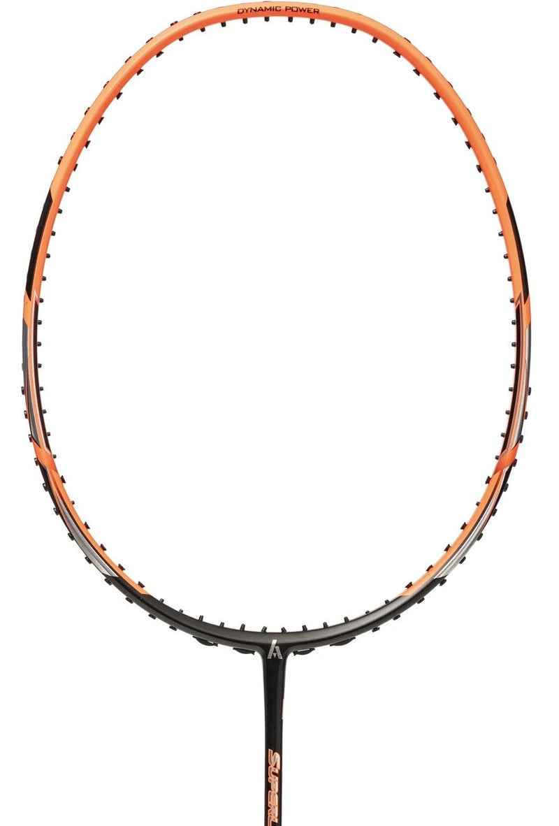 Close-up of Ashaway Super Light Pro 9 badminton racket grip designed for comfortable hold and fast handling