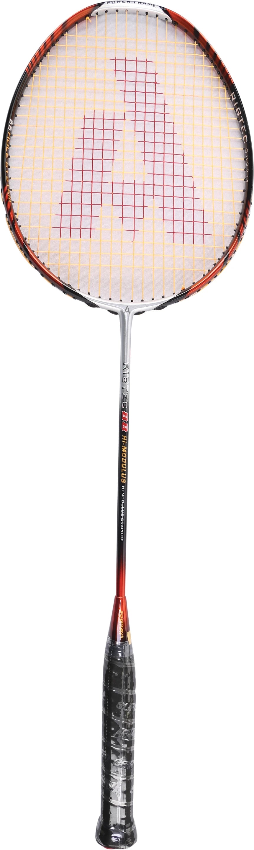 Ashaway Ribtec 88 lightweight badminton racket front view for consistent power and control in match play