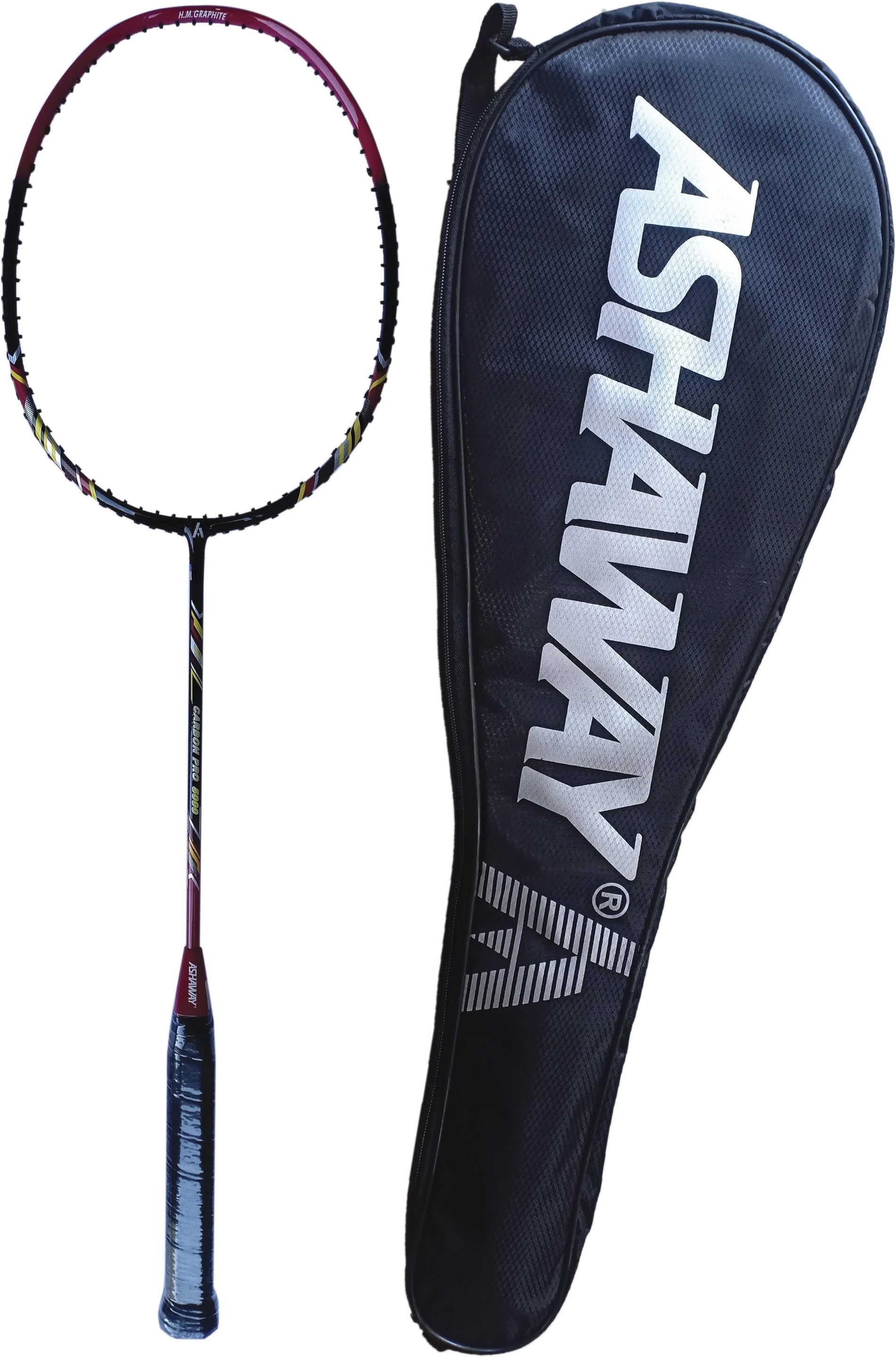 Full view of Ashaway Carbon Pro 5000 badminton racket suitable for intermediate players with consistent performance and control