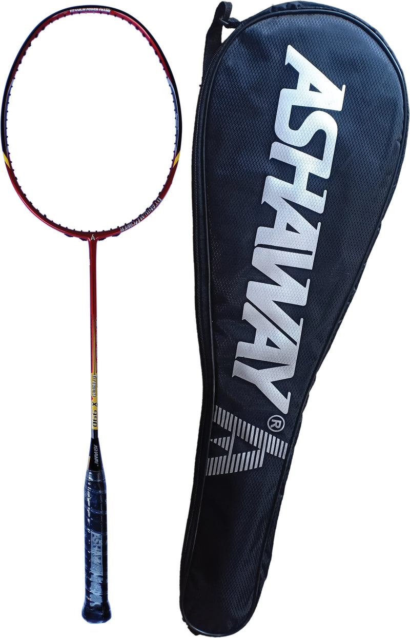 Full view of Ashaway Titanium X 990 badminton racket suitable for players seeking durability and balanced performance