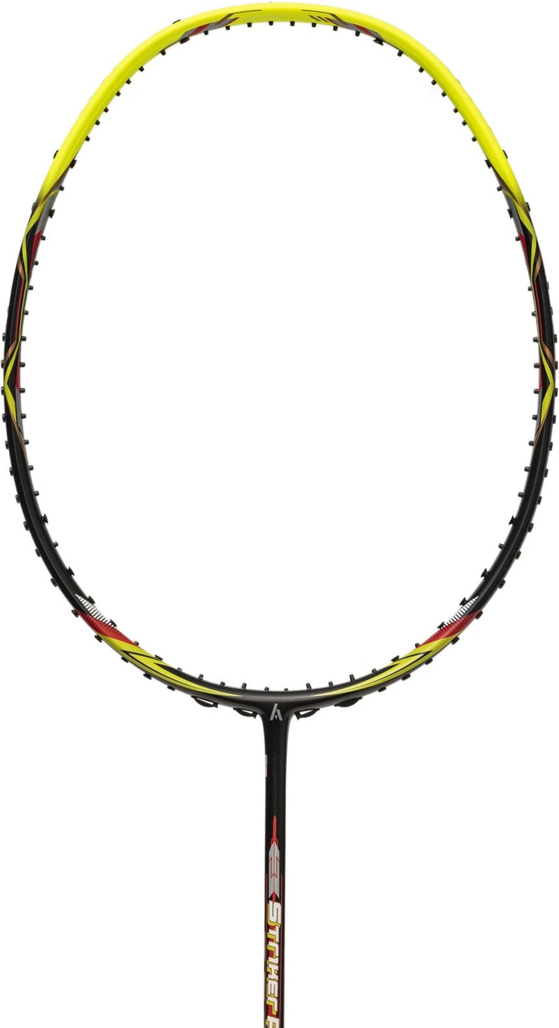 Close-up of Ashaway Striker Force 80 badminton racket grip for quick handling and comfortable control