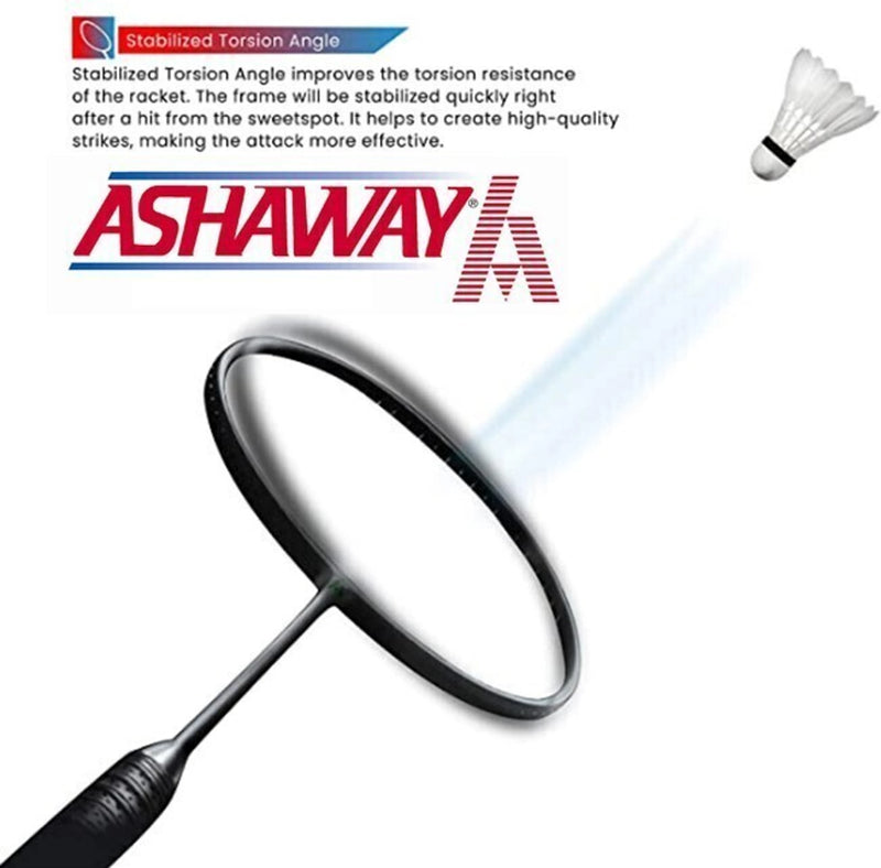 Ashaway Carbon Force 800 badminton racket highlighting durable carbon construction for stable performance and control