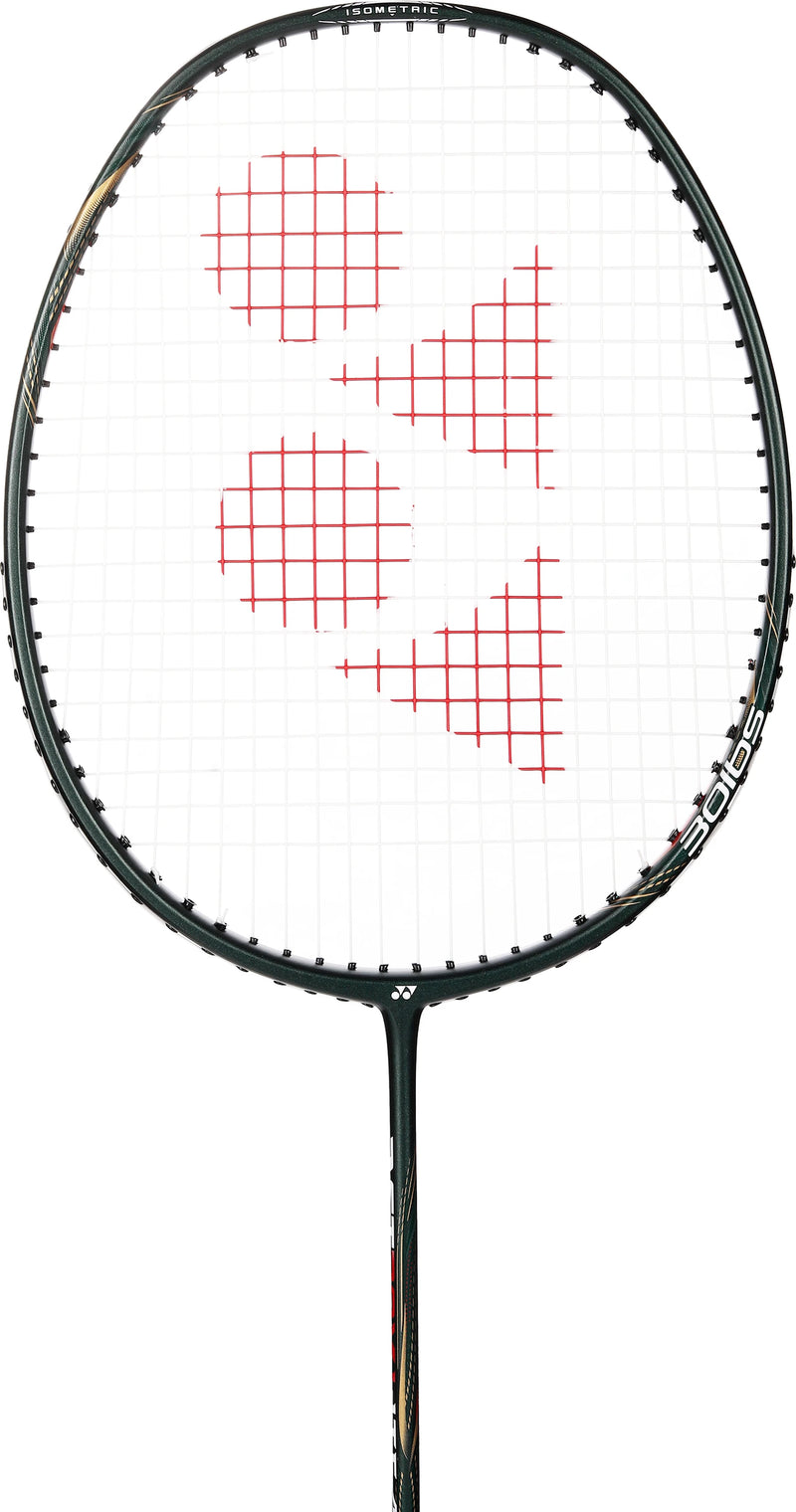 Yonex Astrox Lite 43i badminton racket close-up view of frame and string pattern