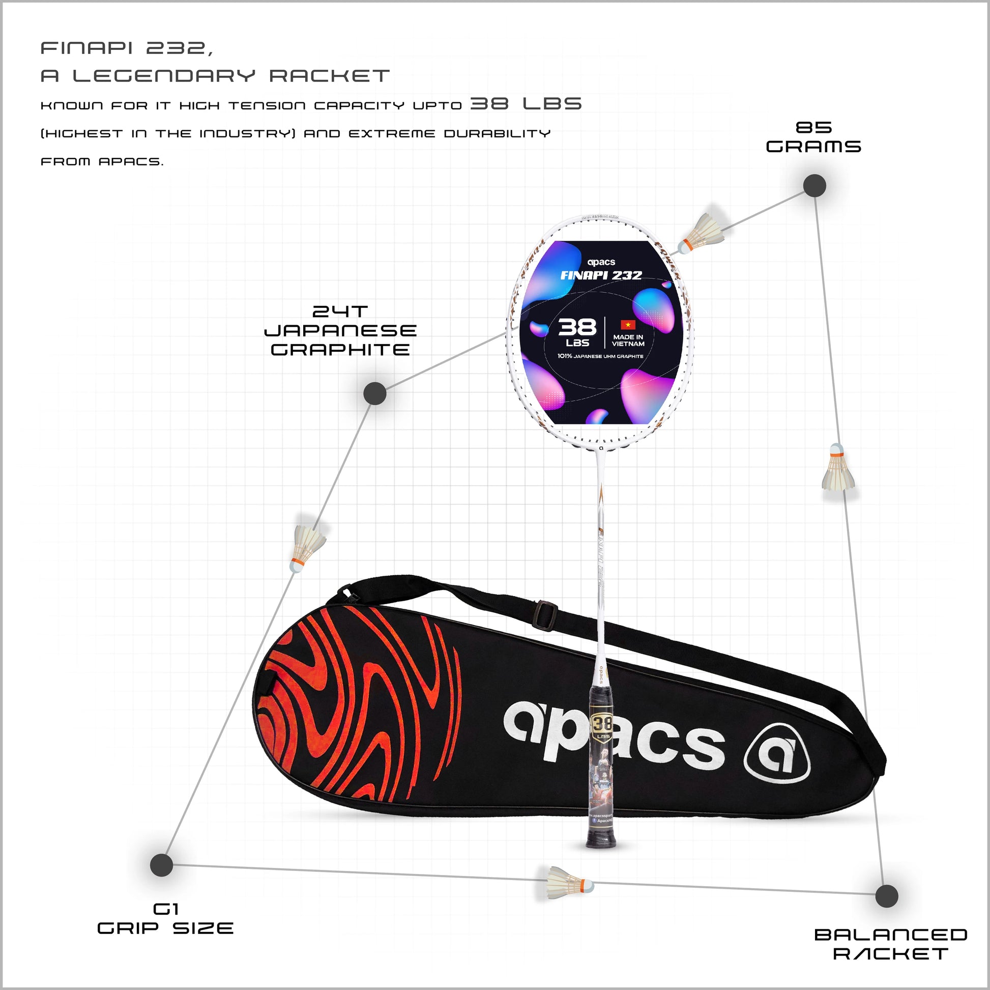 Apacs Finapi 232 Badminton Racket-3